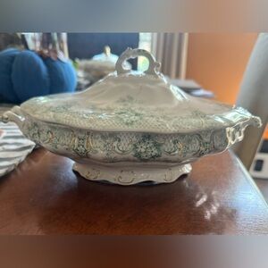 Antique, Keswick, royal, semi-porcelain, Wood & Son, vegetable serving dish